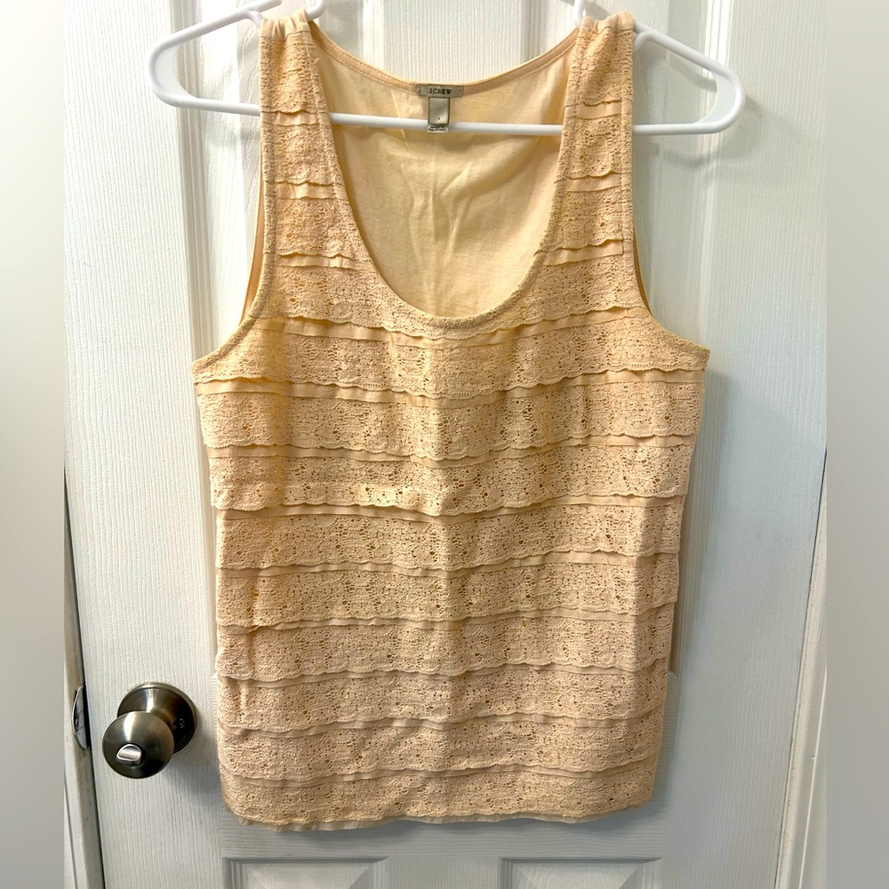 Tan J Crew top size small